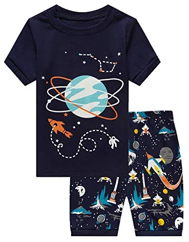 Space Short Sleeve Pajama Set (size 18)