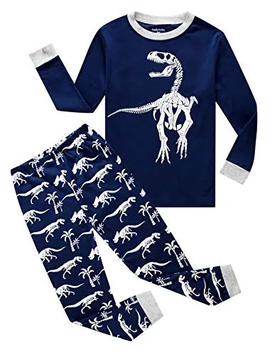 Dinosaur Long Sleeve Pajama Set, Blue (size 5)