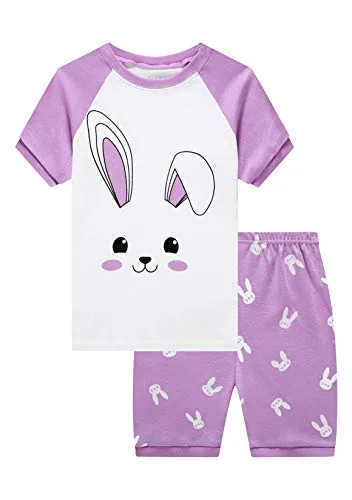 Easter Short Sleeve Pajama Set, White
