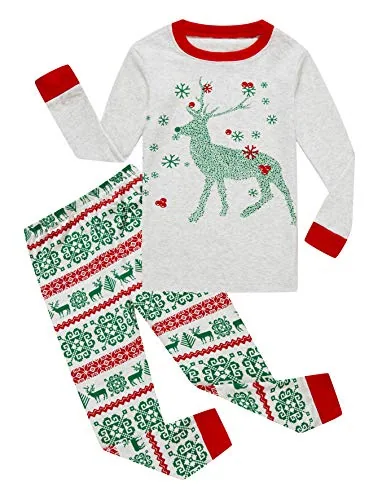 Christmas Long Sleeve Pajama Set, Grey