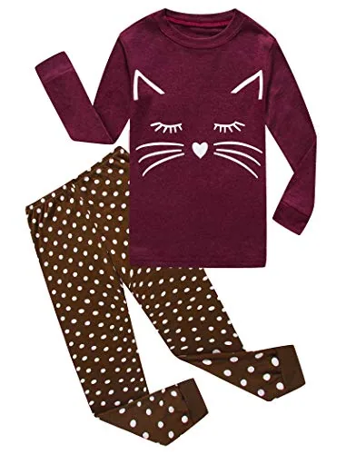 Cat Long Sleeve Pajama Set (size 8)
