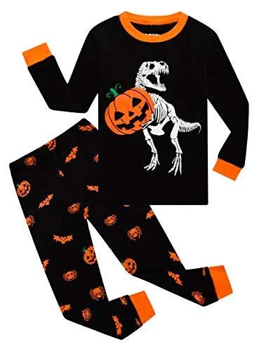 Halloween Dinosaur Long Sleeve Pajama Set (size 7)
