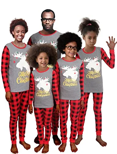 Christmas Plaid Pajama Set, Grey