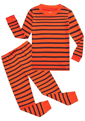 Striped Long Sleeve Pajama Set, Yellow