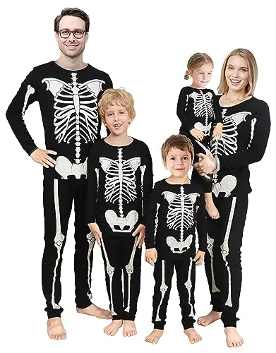 Halloween Long Sleeve Pajama Set, Black