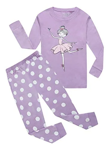 Ballet Long Sleeve Pajama Set, Purple